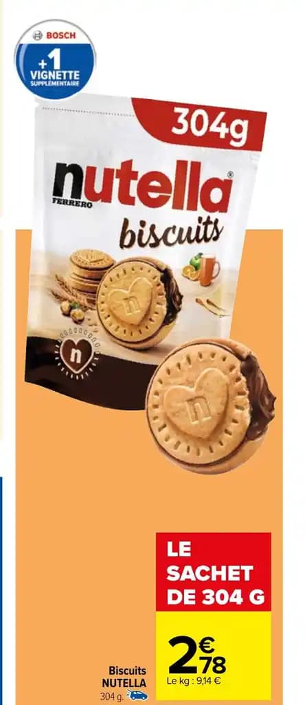 Biscuits NUTELLA 304 g.