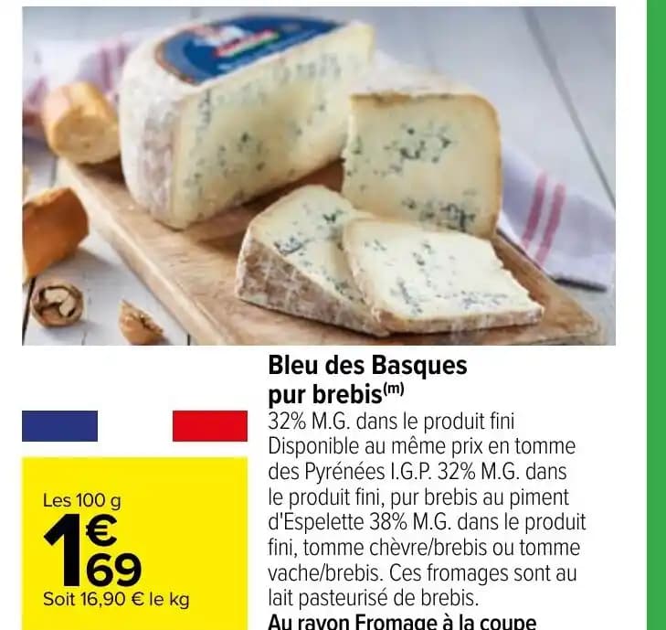 Bleu des Basques pur brebis (m)