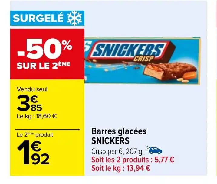 Barres glacées SNICKERS