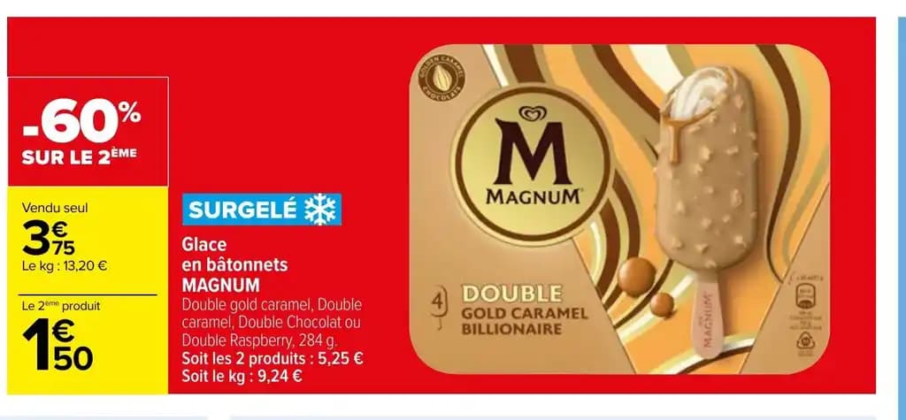 Glace en bâtonnets MAGNUM