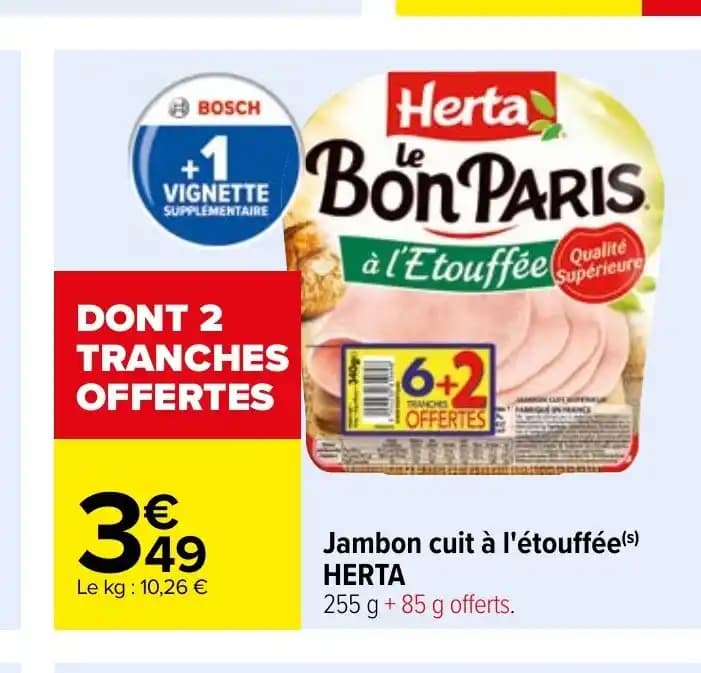 Jambon cuit à l'étouffée