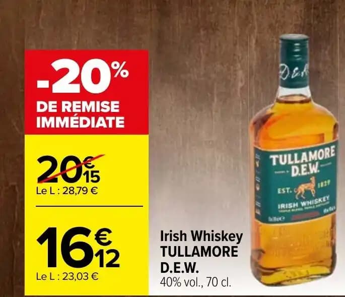 Irish Whiskey TULLAMORE D.E.W. 40%