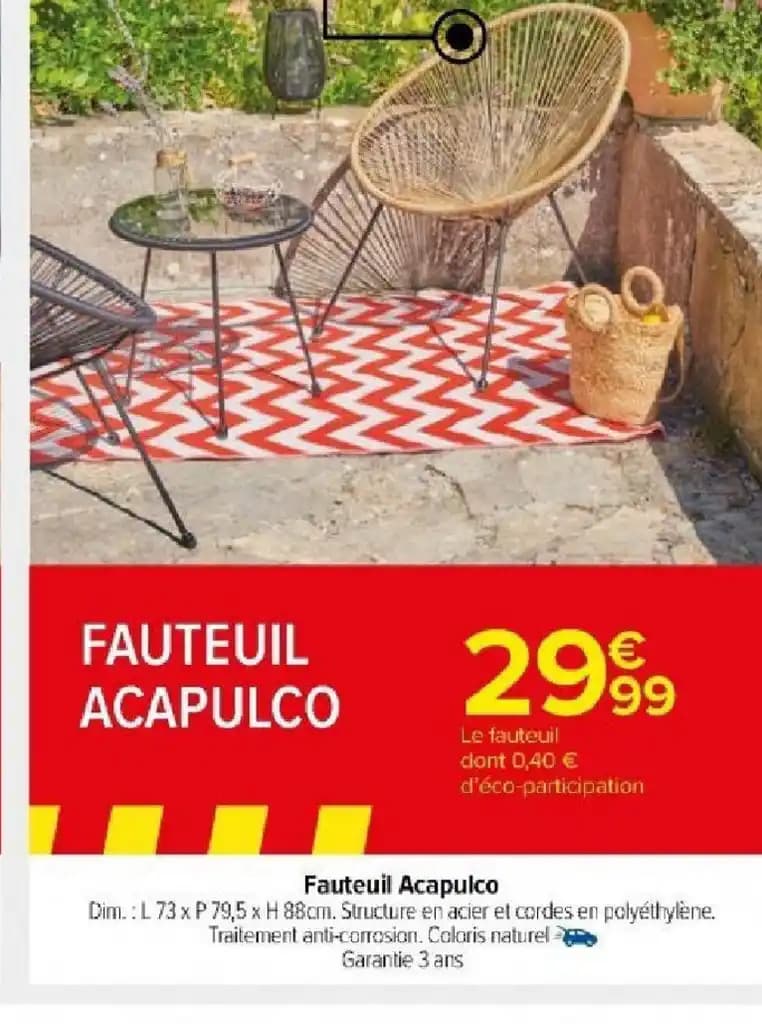 FAUTEUIL ACAPULCO