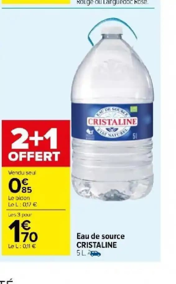 Eau de source CRISTALINE