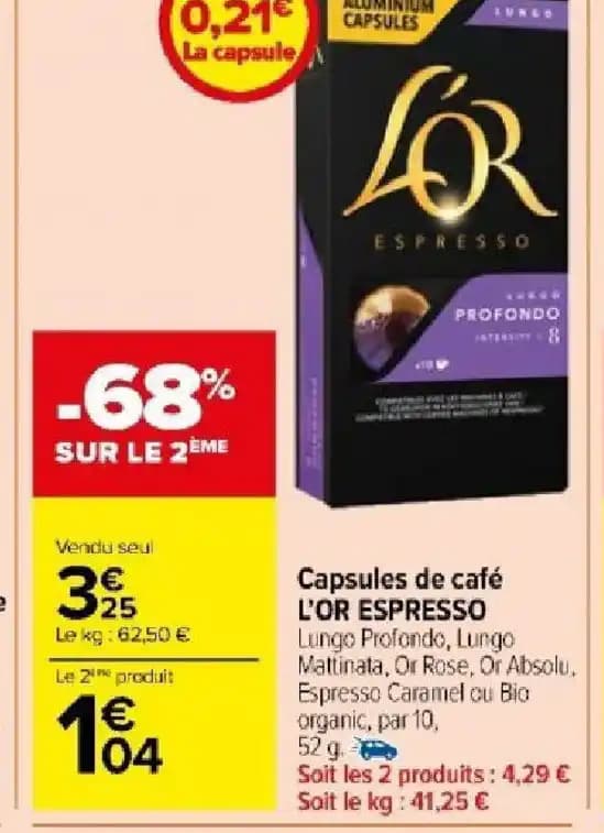Capsules de café L'OR ESPRESSO