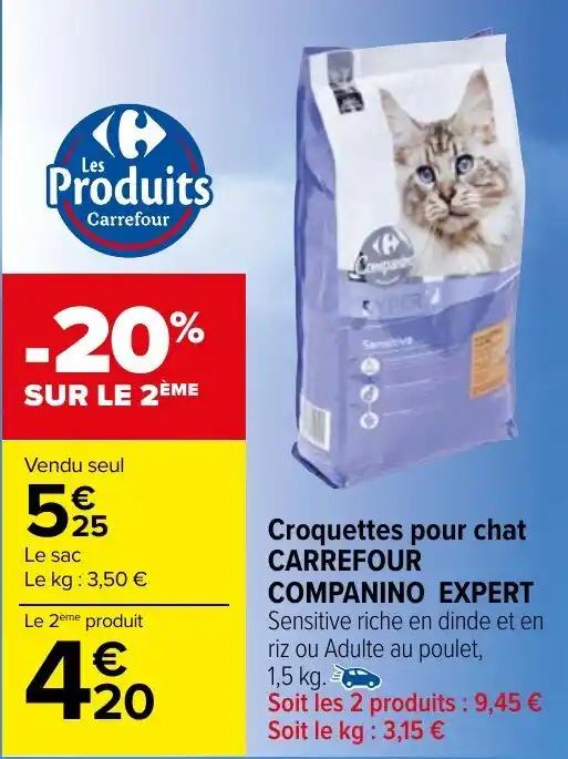 Croquettes pour chat CARREFOUR COMPANINO EXPERT