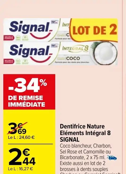 Dentifrice Nature Eléments Intégral 8 SIGNAL