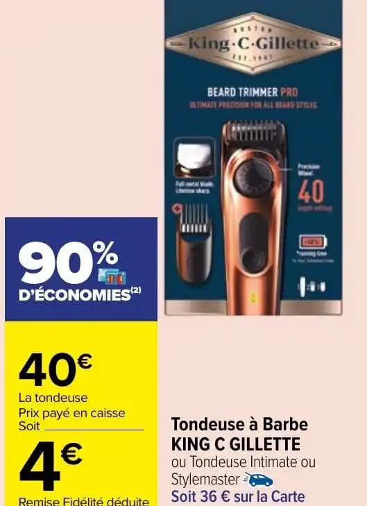 Tondeuse à Barbe KING C GILLETTE