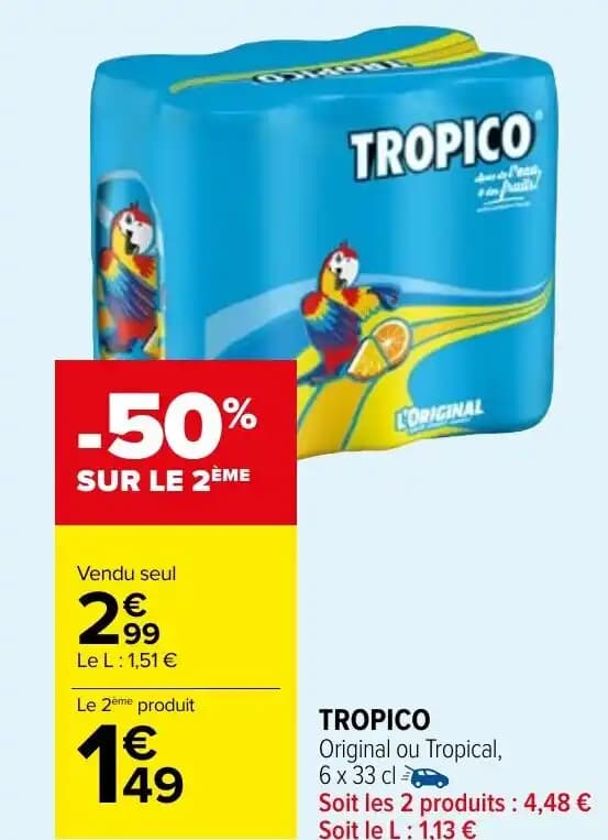 TROPICO Original ou Tropical, 6 x 33 cl