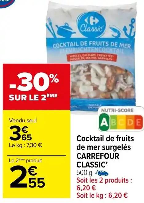 Cocktail de fruits de mer surgelés CARREFOUR CLASSIC'