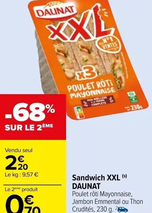 Sandwich XXL (s) DAUNAT