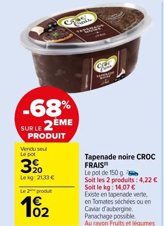 Tapenade noire CROC FRAIS (¹)