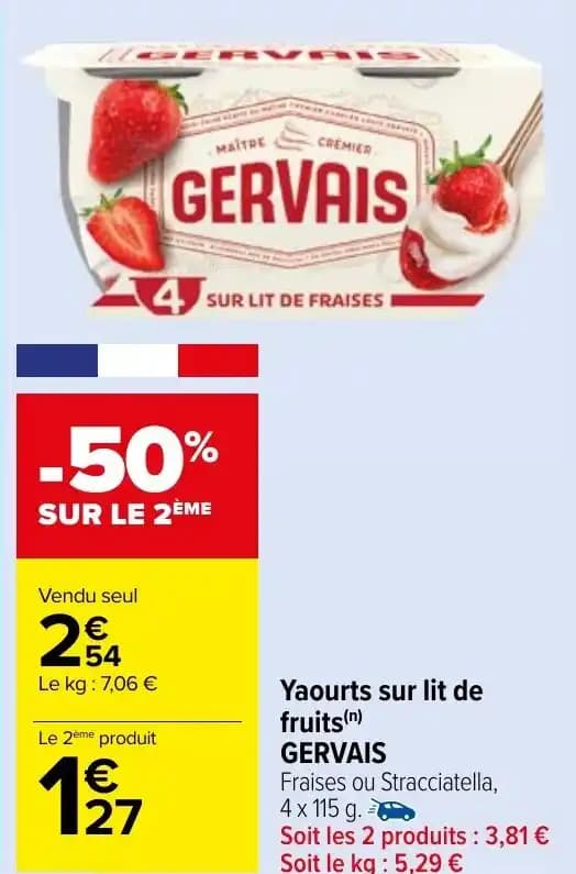 Yaourts sur lit de fruits(n) GERVAIS