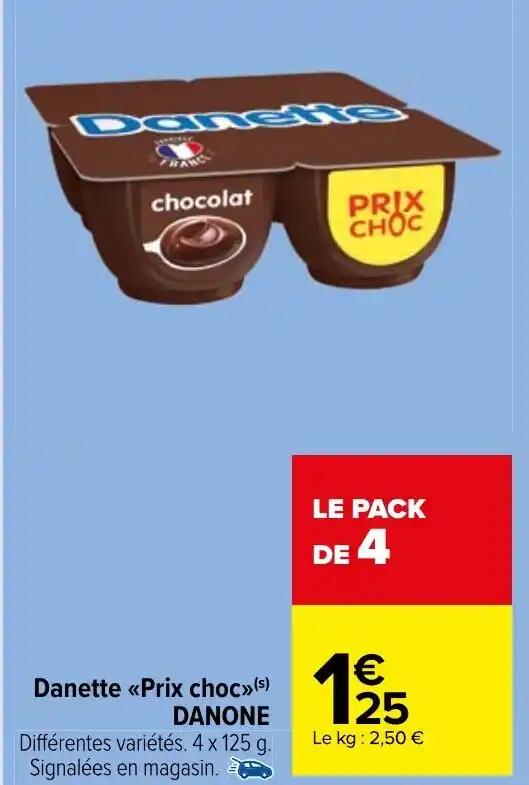 Danette <<Prix choc>>(s) DANONE