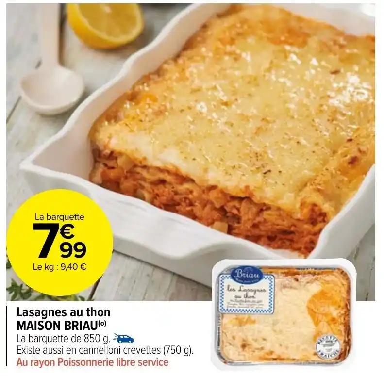 Lasagnes au thon MAISON BRIAU (⁰)