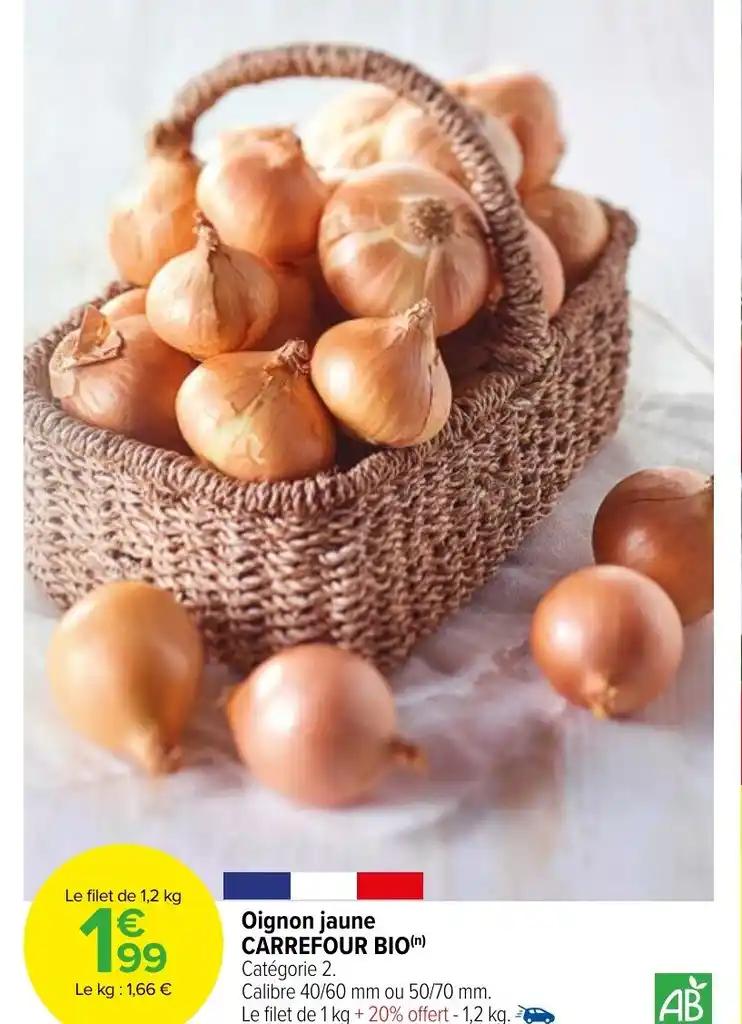 Oignon jaune CARREFOUR BIO(n)