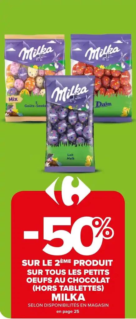 SUR TOUS LES PETITS OEUFS AU CHOCOLAT (HORS TABLETTES)