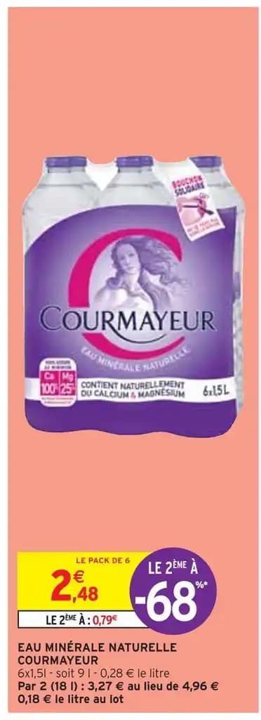 COURMAYEUR EAU MINÉRALE NATURELLE
