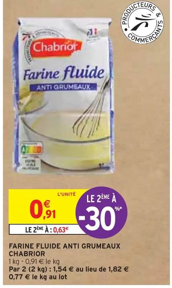 CHABRIOR FARINE FLUIDE ANTI GRUMEAUX