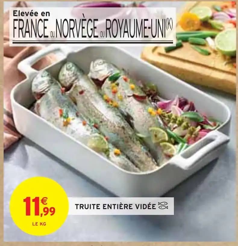 TRUITE ENTIÈRE VIDÉE