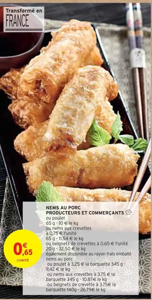 PRODUCTEURS ET COMMERÇANTS NEMS AU PORC