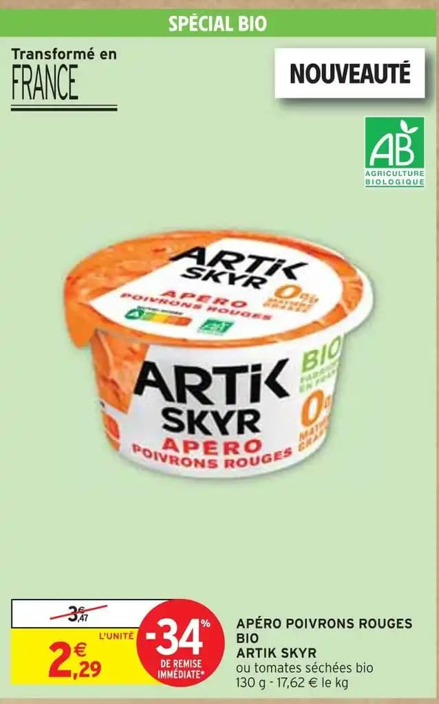 ARTIK APÉRO POIVRONS ROUGES BIO SKYR