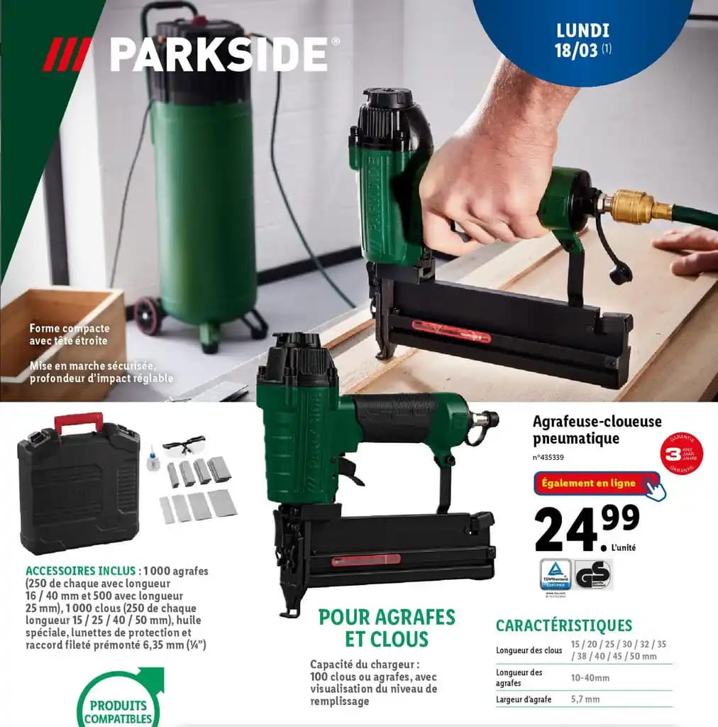Agrafeuse-cloueuse pneumatique