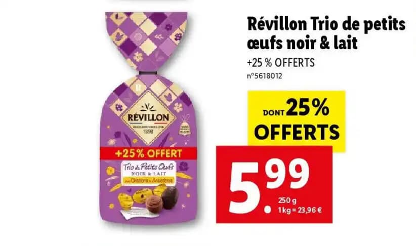 Révillon Trio de petits œufs noir & lait