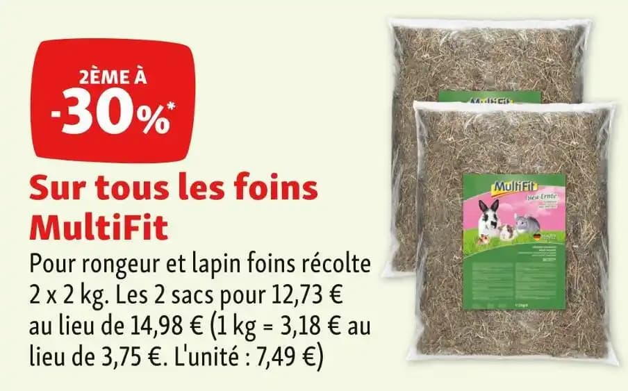 MultiFit 2ÈME À -30% Sur tous les foins MultiFit
