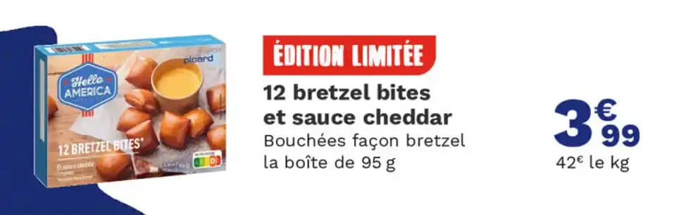 12 bretzel bites et sauce cheddar Bouchées façon bretzel la boîte de 95 g