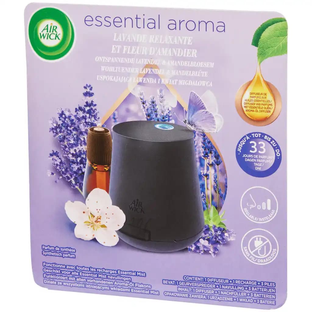 Air Wick Diffuseur de parfum Air Wick Lavande relaxante et fleur d’amandier