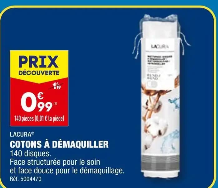 LACURA COTONS À DÉMAQUILLER