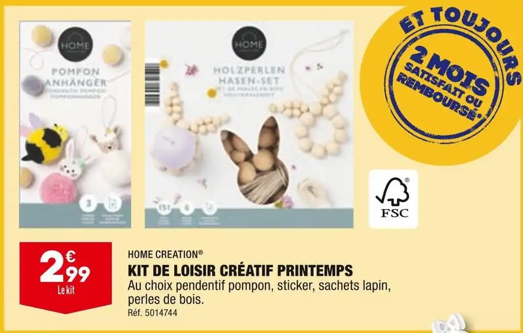 HOME CREATION KIT DE LOISIR CRÉATIF PRINTEMPS