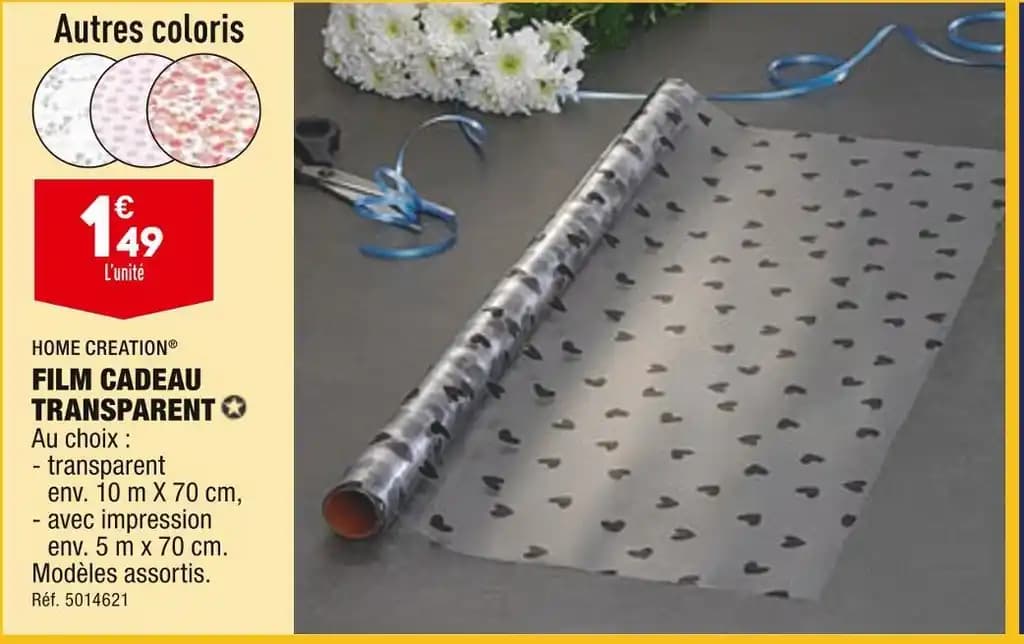 HOME CREATION FILM CADEAU TRANSPARENT
