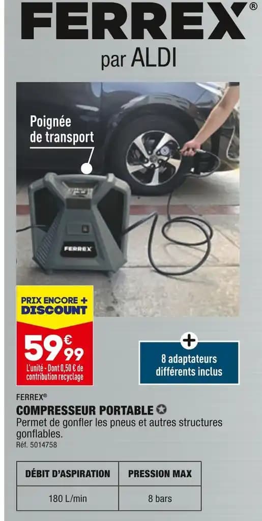FERREX COMPRESSEUR PORTABLE