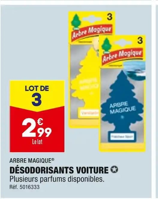 ARBRE MAGIQUE DÉSODORISANTS VOITURE