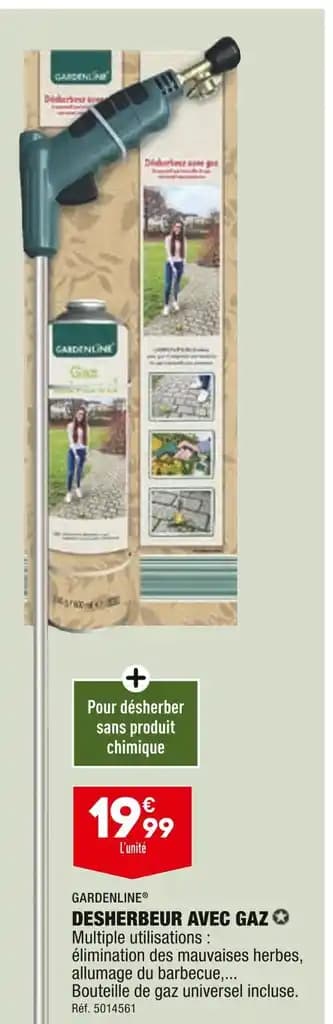 GARDENLINE DESHERBEUR AVEC GAZ