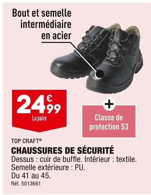 TOP CRAFT CHAUSSURES DE SÉCURITÉ