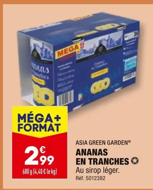 ASIA GREEN GARDEN ANANAS EN TRANCHES