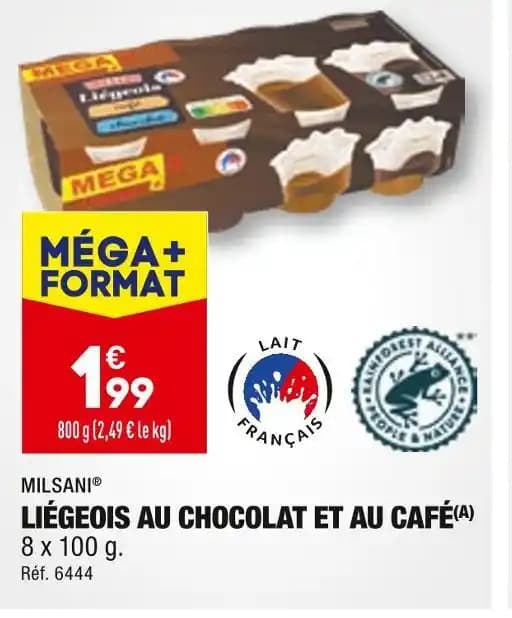MILSANI LIÉGEOIS AU CHOCOLAT ET AU CAFÉ