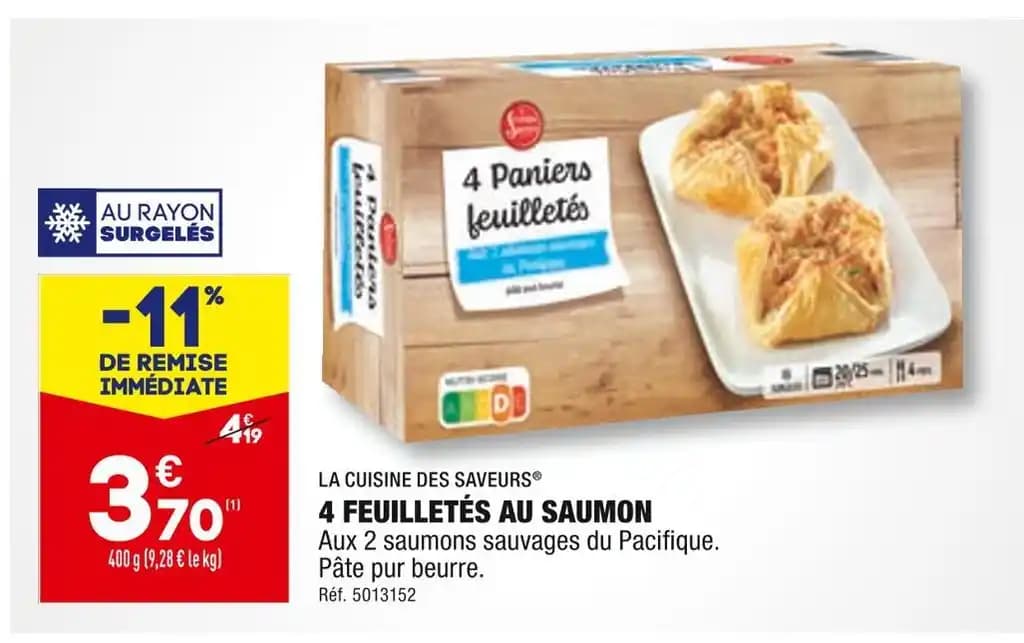 LA CUISINE DES SAVEURS 4 FEUILLETÉS AU SAUMON