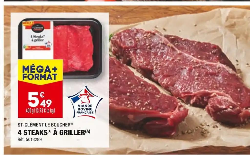 ST-CLÉMENT LE BOUCHER 4 STEAKS À GRILLER