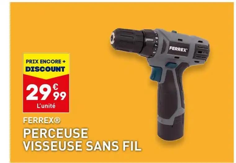 FERREX PERCEUSE VISSEUSE SANS FIL