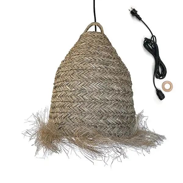 Suspension d'extérieur avec câble ANAFI OUTDOOR CABLE Beige fibre naturelle 5m