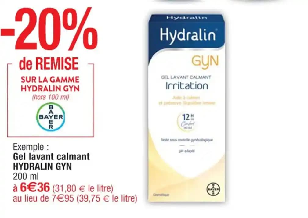 Gel lavant calmant HYDRALIN GYN