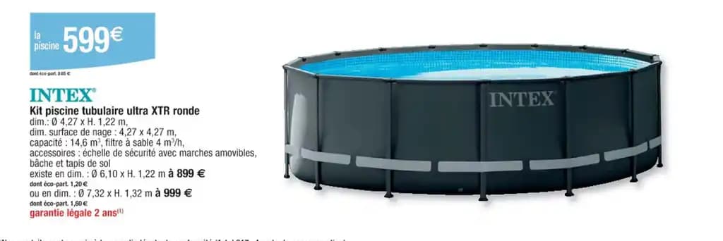 Kit piscine tubulaire ultra XTR ronde