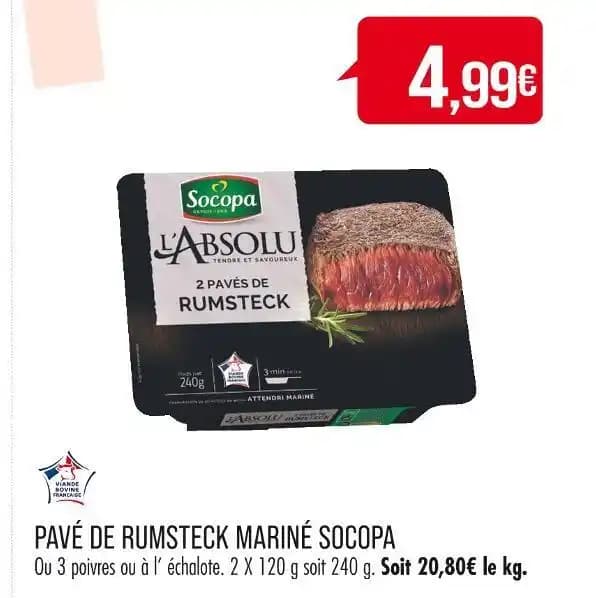 SOCOPA PAVÉ DE RUMSTECK MARINÉ