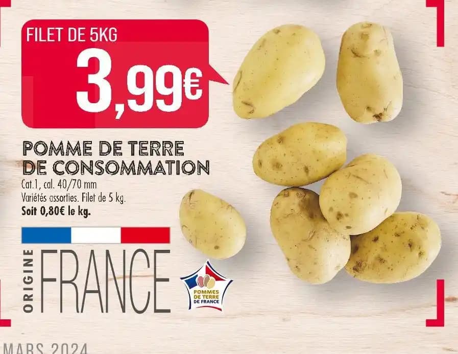 POMME DE TERRE DE CONSOMMATION