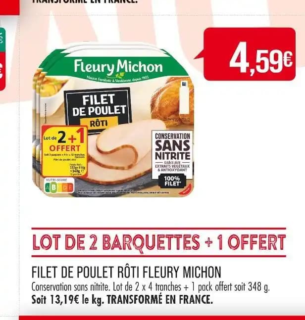 FLEURY MICHON FILET DE POULET RÔTI