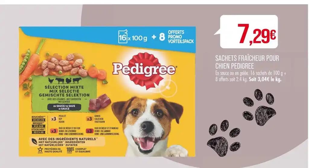 PEDIGREE SACHETS FRAÎCHEUR POUR CHIEN